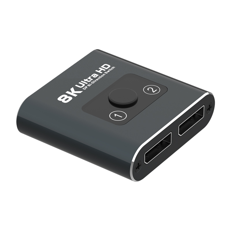 PII-DP302S DisplayPort Switch Splitter DisplayPort 1.4 MST Hub DP 1.4 Switcher Box 2 em 2 Out Suporta 4K @ 60Hz Display estendido Caixas seletoras de áudio e vídeo compatíveis