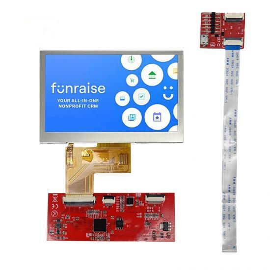 Painel resistivo Lcd Tela capacitiva Lcd Resolução 480*272 Módulo de interface Hmi de exibição Tft Lcd de 4,3 polegadas