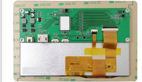 Costume LCD colorido de 7,0 polegadas com 800x480 Res com solução de CTP e HDMI para HMI